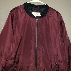 Bomber burgundy jacket